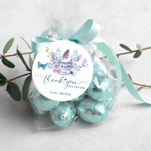 ベビーは紅茶を醸造しているパーティー赤ちゃんシャワーありがとう ラウンドシール