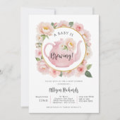 ベビーは紅茶パーティーシャワー招待状 招待状 (正面)