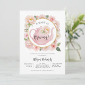 ベビーは紅茶パーティーシャワー招待状 招待状 (スタンド正面)