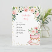 ベビーは紅茶パーティー赤ちゃんシャワーカードを醸造している 招待状 (スタンド正面)