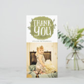 ベビーは素朴な国の写真カード感謝していしています サンキューカード (スタンド正面)