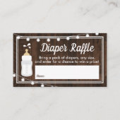 ベビーは素朴赤ちゃんシャワーおむつラッフルを醸造している エンクロージャーカード (正面)