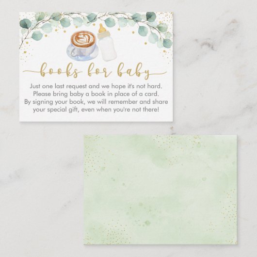 ベビーは緑の本のリクエストを醸造している エンクロージャーカード (正面/裏面)