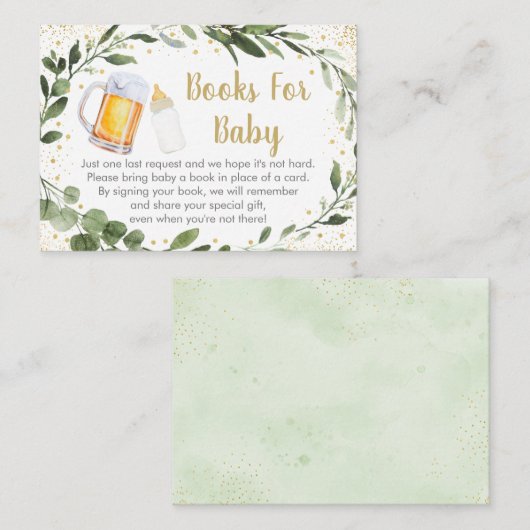 ベビーは緑の本のリクエストを醸造している エンクロージャーカード (正面/裏面)
