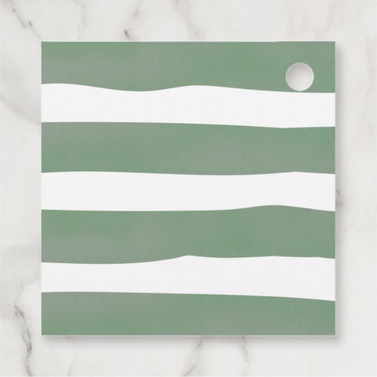 ベビーは緑の赤ちゃんシャワーを醸造ありがとう フェイバータグ (裏面)