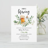 ベビーは緑の赤ちゃんシャワーを醸造している 招待状 (スタンド正面)