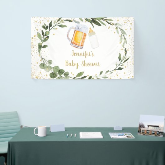 ベビーは緑の赤ちゃんシャワーを醸造している 横断幕 (トレードショー)