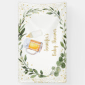 ベビーは緑の赤ちゃんシャワーを醸造している 横断幕 (縦)