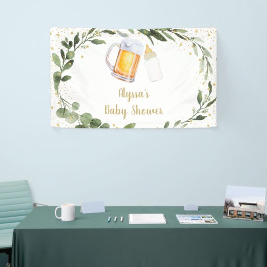 ベビーは緑の赤ちゃんシャワーを醸造している 横断幕 (トレードショー)