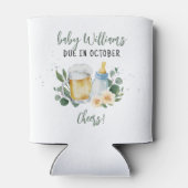 ベビーは緑の赤ちゃんシャワー応援を醸造している 缶クーラー (裏面)