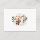 ベビーは緑豊かなコーヒーベビーシャワーの本を醸造している エンクロージャーカード (裏面)