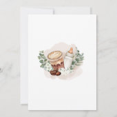 ベビーは緑豊かなコーヒーベビーシャワーを醸造している サンキューカード (裏面)