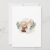 ベビーは緑豊かなコーヒーベビーシャワーを醸造している 招待状 (裏面)