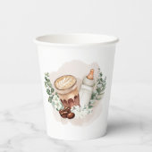 ベビーは緑豊かなコーヒーベビーシャワーを醸造している 紙コップ (裏面)