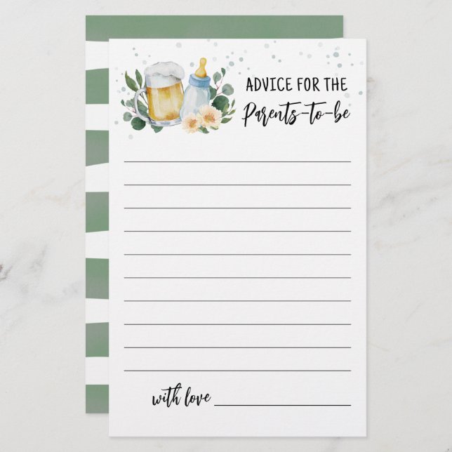 ベビーは親がカードになる醸造アドバイス (正面/裏面)