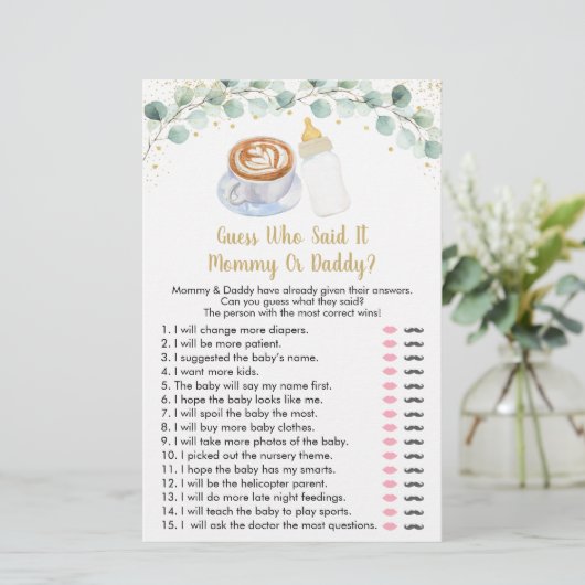 ベビーは誰がゲームを言ったコーヒー推測を醸造している (スタンド正面)