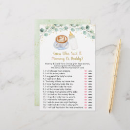 ベビーは誰がゲームを言ったコーヒー推測を醸造している