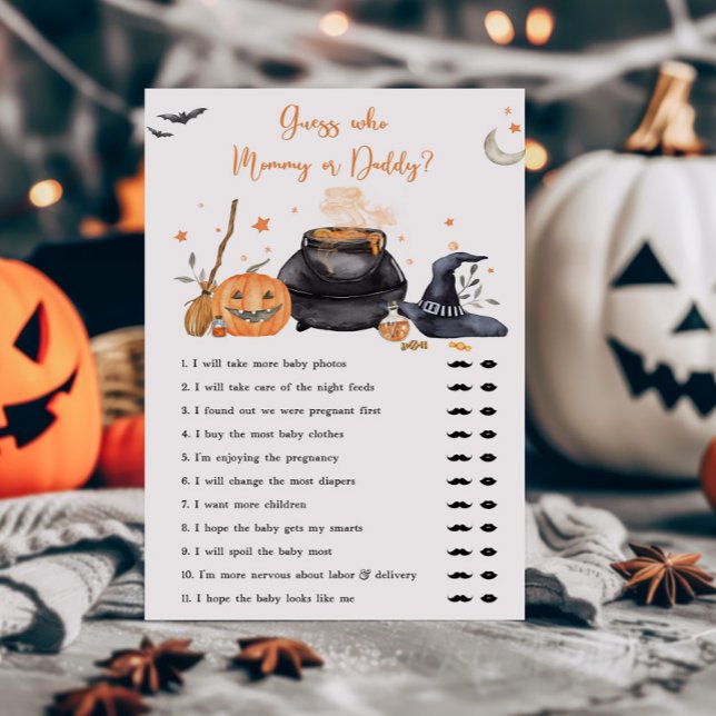 ベビーは誰のママまたはパパのゲームをブルーイング推測 (Baby is Brewing Baby Shower Guess who Mommy or Daddy Game)