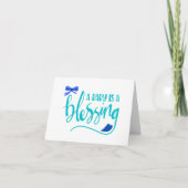 ベビーは賛美男の子のパーソナライズされたシャワー カード (正面)