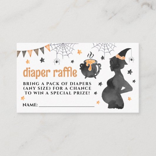 ベビーは赤ちゃんシャワーおむつラッフルカードを醸造している エンクロージャーカード (正面)