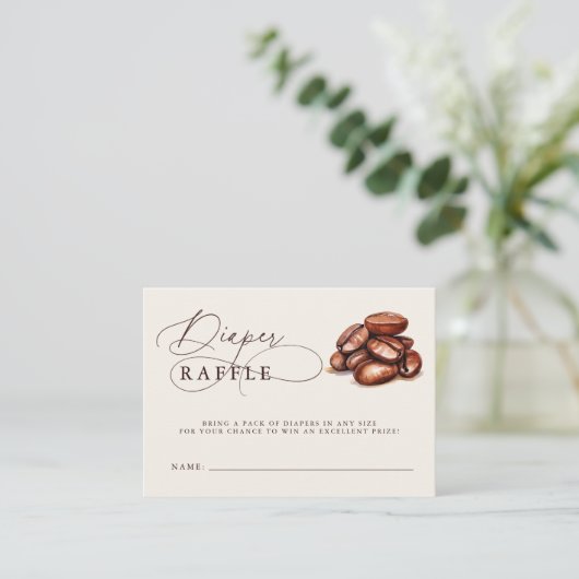 ベビーは赤ちゃんシャワーおむつラッフル エンクロージャーカード (スタンド正面)