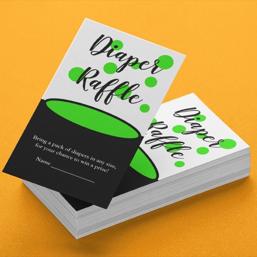 ベビーは赤ちゃんシャワーおむつラッフル エンクロージャーカード