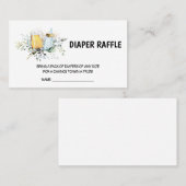 ベビーは赤ちゃんシャワーおむつラッフル 名刺 (正面/裏面)
