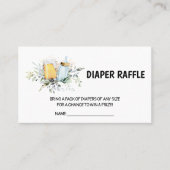 ベビーは赤ちゃんシャワーおむつラッフル 名刺 (正面)