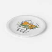 ベビーは赤ちゃんシャワーのデザートを醸造している ペーパープレート (アングル)