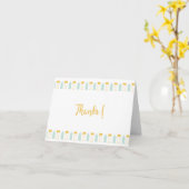 ベビーは赤ちゃんシャワーを醸造ありがとうノート カード (黄色い花)