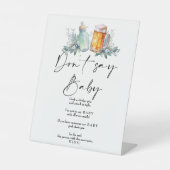 ベビーは赤ちゃんシャワーを醸造しているベビー 台座サイン (正面)