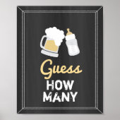 ベビーは赤ちゃんシャワーを醸造している推測ゲームの数 ポスター (正面)