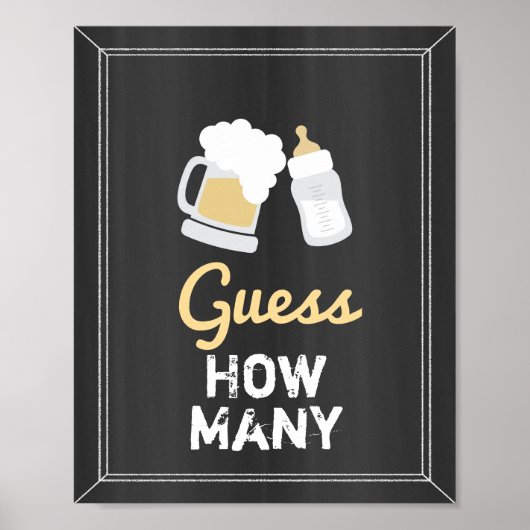 ベビーは赤ちゃんシャワーを醸造している推測ゲームの数 ポスター (正面)
