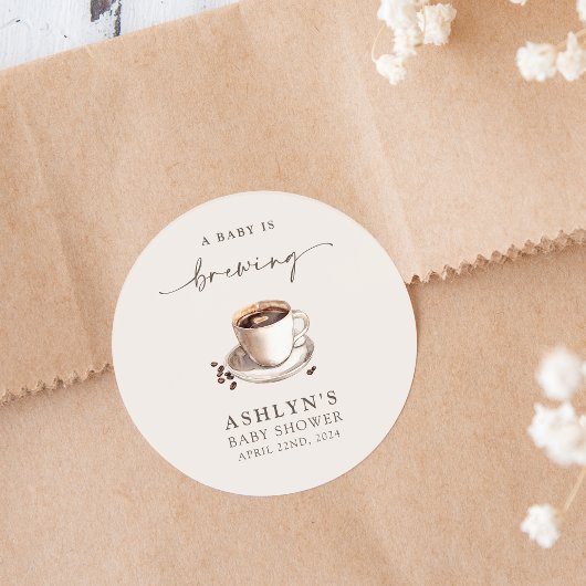 ベビーは赤ちゃんシャワー丸シールを醸造している ラウンドシール
