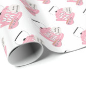 ベビーは赤ちゃん女の子シャワーおむつラッフルを醸造している ラッピングペーパー (ロールコーナー)