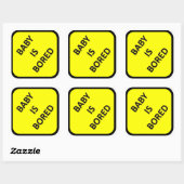 ベビーは退屈シール スクエアシール (シート)