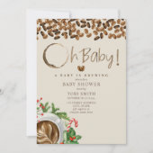 ベビーは醸造ああベビークリスマスコーヒースシャワー 招待状 (正面)