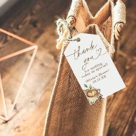 ベビーは醸造ありがとうメッセージカード、コーヒー ギフトタグ