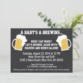 ベビーは醸造おむつシャワー招待状である 招待状 (スタンド正面)