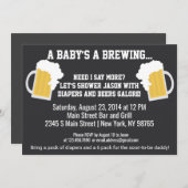 ベビーは醸造おむつシャワー招待状である 招待状 (正面/裏面)