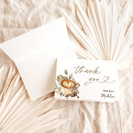 ベビーは醸造されている折り畳まれたサンキューカード、コーヒー サンキューカード