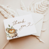 ベビーは醸造されている折り畳まれたサンキューカード、コーヒー サンキューカード