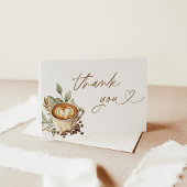 ベビーは醸造されている折り畳まれたサンキューカード、コーヒー サンキューカード