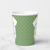 ベビーは醸造されている – カップルのシャワー – 緑 紙コップ (左)
