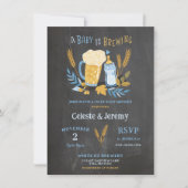 ベビーは醸造され、少年たちは赤ちゃんシャワーを浴びる 招待状 (正面)