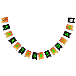 ベビーは醸造しています! ハロウィンのベビーシャワー バンティングフラッグ