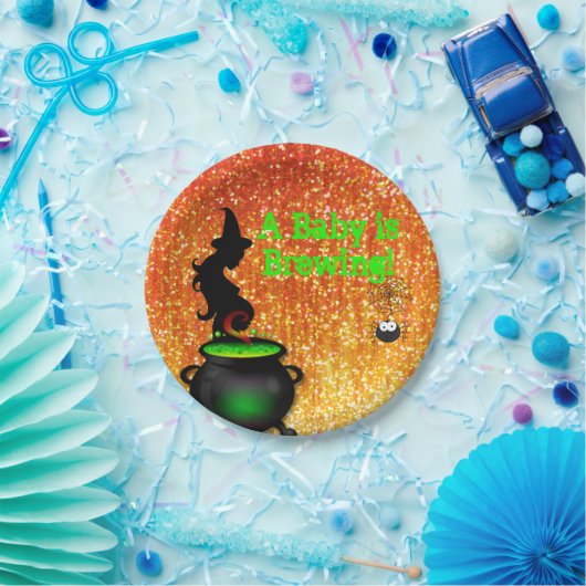 ベビーは醸造しています! ハロウィンの紙皿 ペーパープレート (パーティー)