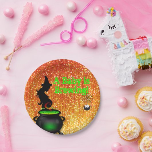 ベビーは醸造しています! ハロウィンの紙皿 ペーパープレート (パーティー)