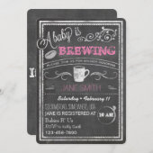 ベビーは醸造しています(女の子)! 招待状 (正面/裏面)