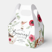 「ベビーは醸造している」動物茶パーティー赤ちゃんシャワー フェイバーボックス (正面サイド)